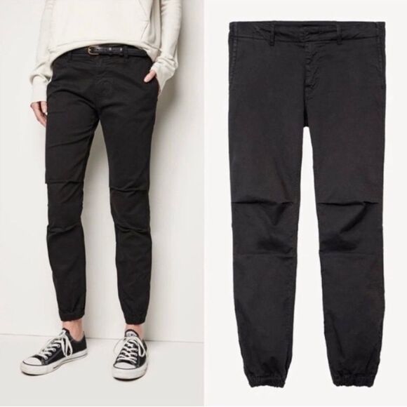 Nili Lotan Military Crop Jogger Pants in Black Size 4 - Picture 1 of 15